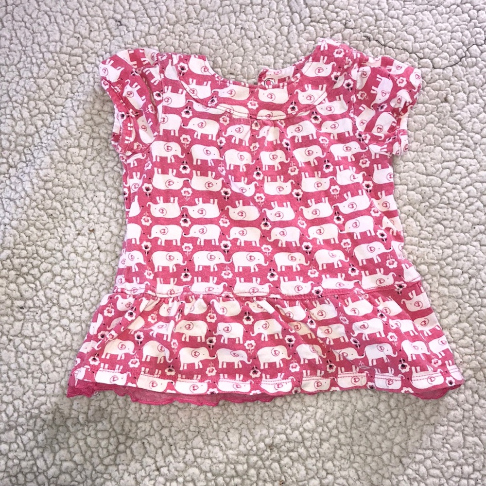 Pink elephant infant T-shirt